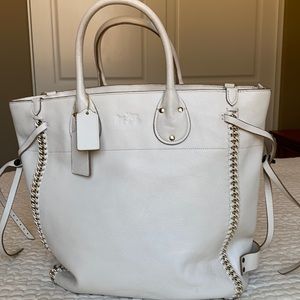 Coach cream colored Tote